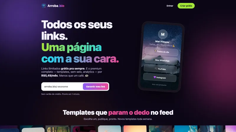 arroba.bio — link na bio