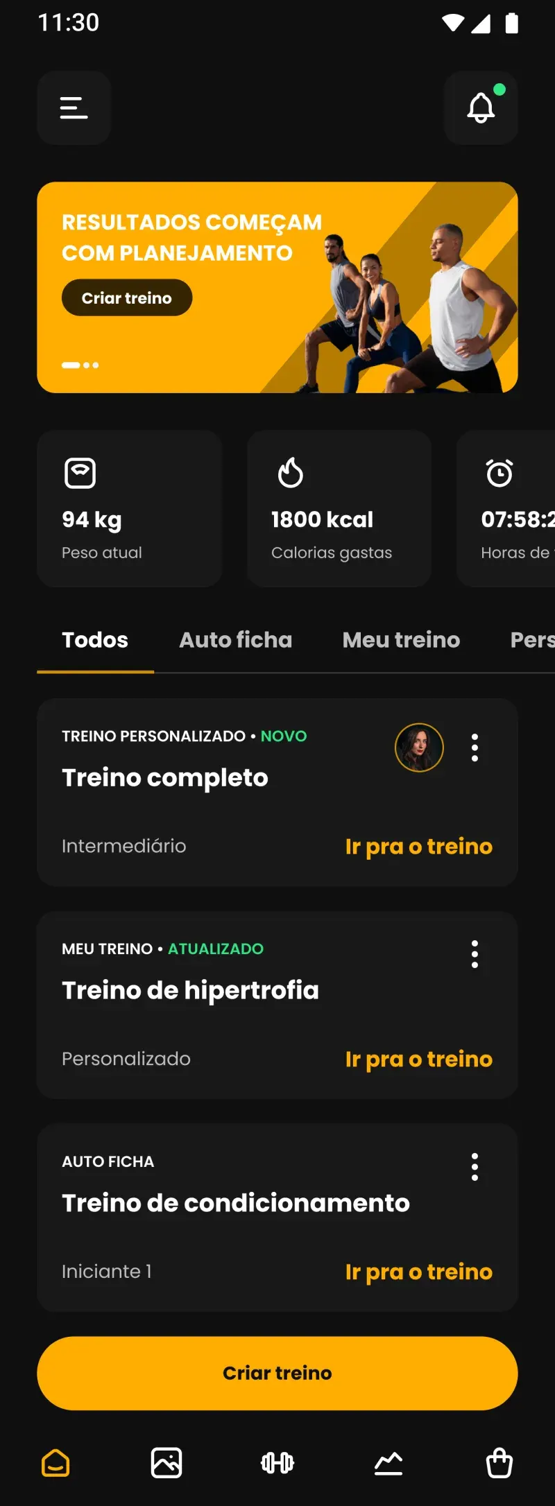 Ficha de Treino Android